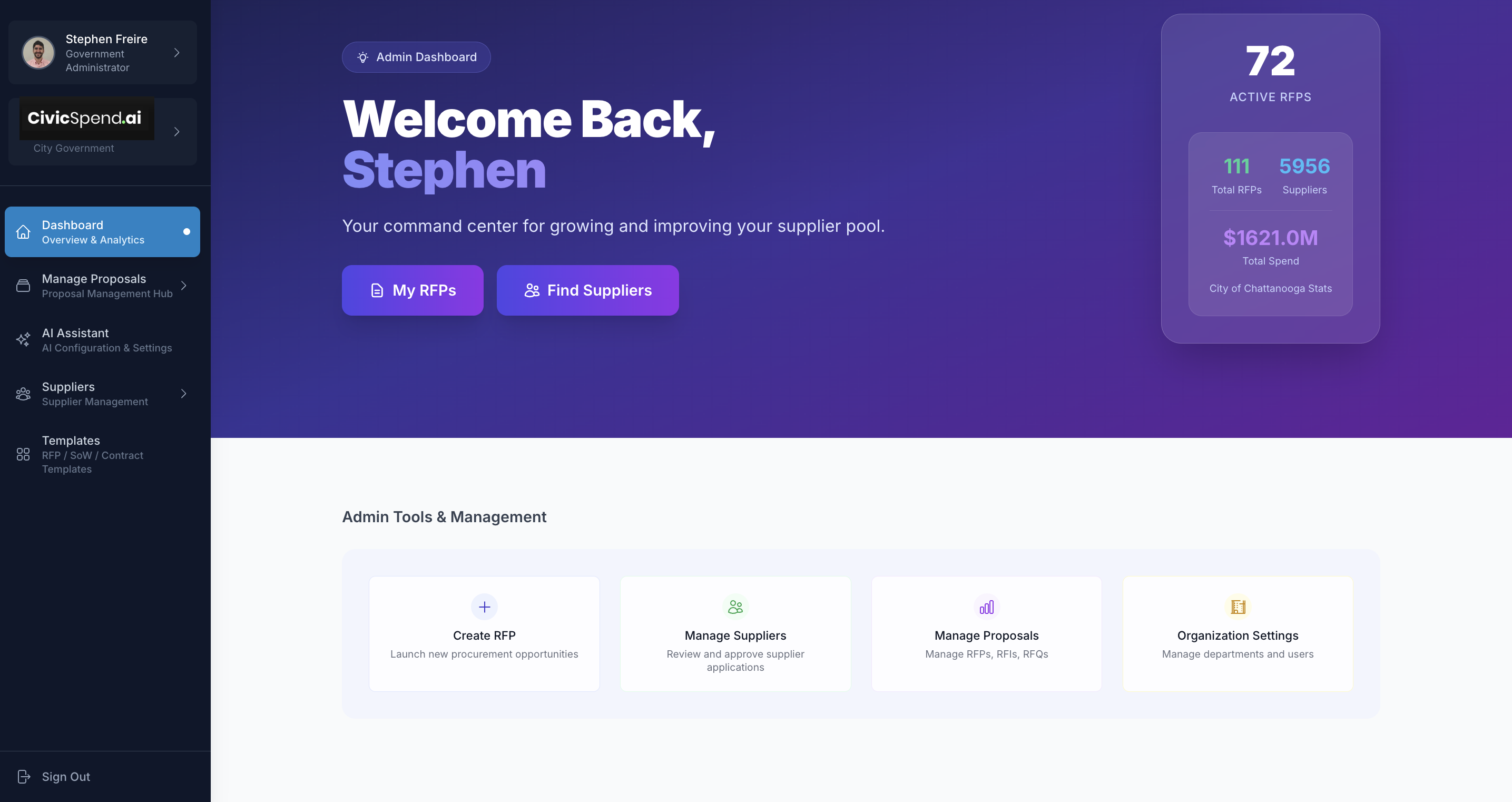 Government Platform Interface